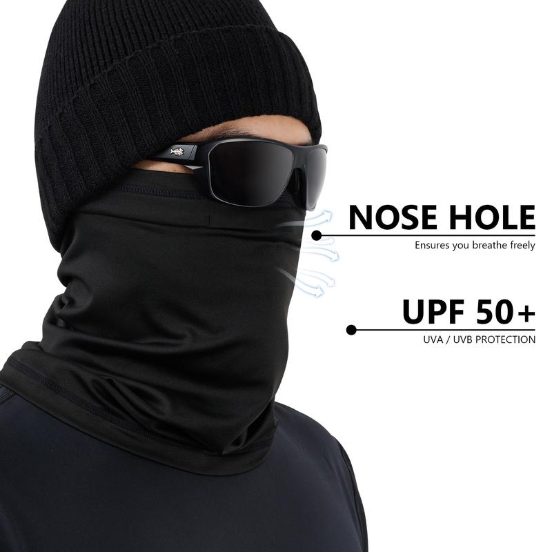 BASSDASH Fleece Neck Gaiter with Nose Hole Winter Face Mask for Men Women Windproof Scarf for Fishing Hunting Skiing