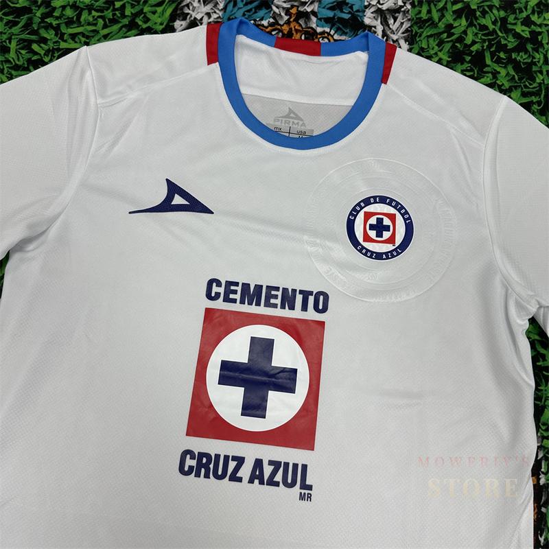 2425 Mexico CRUZ AZUL Home Short Sleeve Top Retro Soccer Jerseys Quick Dry Fans Version LIGA MX