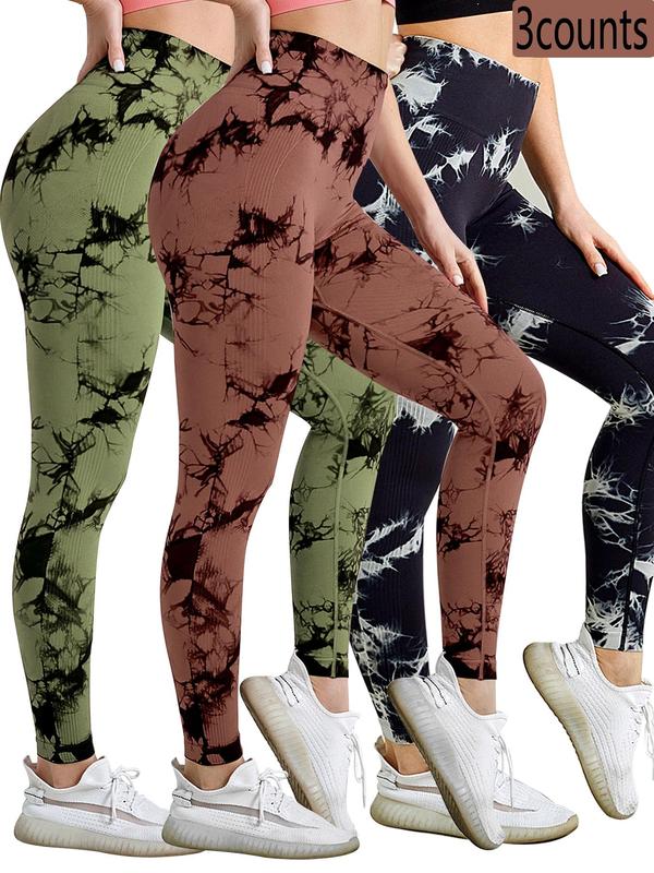 Women's Back To School Tie Dye Print High Waist Sport Leggings for Spring, Casual Comfy Sporty High Rise Breathable High Stretch Skinny Pants for Yoga Gym Workout Running, Summer Outfits, Women Sport & Outdoor Clothing