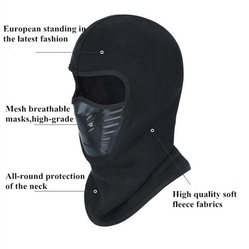 Balaclava Ski Full Face Mask Windproof Fleece Neck Warm for Winter Cold Weather