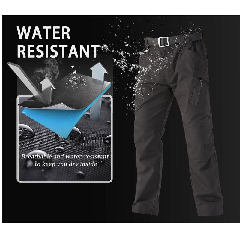 MAGCOMSEN Men's Tactical Pants with 9 Pockets Rip-Stop Lightweight Work Hiking Pants