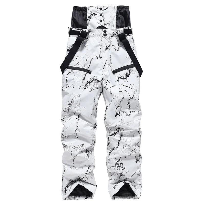 Winter Outdoor Snowboarding Pants Men And Women Warm Snow Pants Winter Warm Thickened Ski Pants White Ski Pants S-XXL