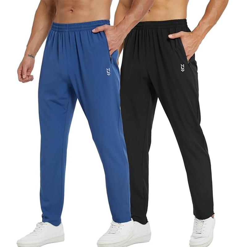 Men's 2 Pack Sweatpants with Zipper Pockets Jogging Pants suit Tapered Athletic Pants for Men Running,Workout,Lounge