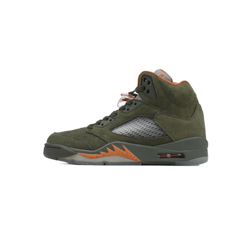 Jordan 5 Winter Classic Olive Green High Top Retro Anti slip, Durable, and Comfortable Sports Shoes