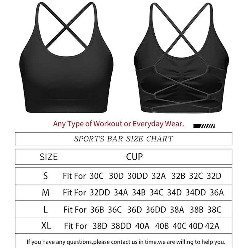 RUNNING GIRL Sports Bras for Women,Sexy Crisscross Back Seamless Padded Sports Bra Medium Support with Removable Pads