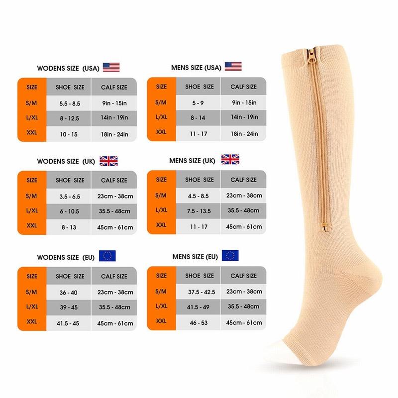 Zipper Stockings, 1 Pair Breathable Comfortable Sports Socks for Men & Women, Sports Protective Gear for Running Jogging