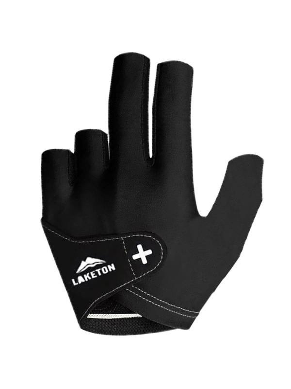 Men's Letter Print 3 Finger Billiards Left Glove, Breathable Professional Billiards Glove, Fashion Accessories for Men