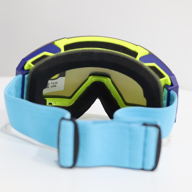 Ski Goggles, Double Layer Outdoor Anti Fog,Wind and Sand Proof, Cool Blue, Snowy, Unisex, Ski Goggles