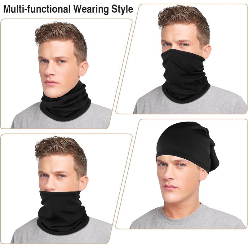 2 Pack Winter Neck Gaiter Warmer for Men&Women,Windproof Face Cover Fleece Face Mask Scarf for Cold Weather Sport