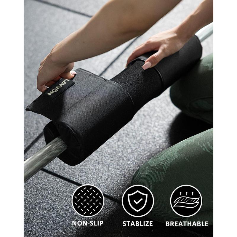 Barbell Squat Pad Set Nylon Padding AntiSlip- Thick  Barbell Pad for Squats Cushion,Lunges&Bar Padding for  Thrusts -Standard Weight Bar Pad -With Wrist Straps Weightlifting