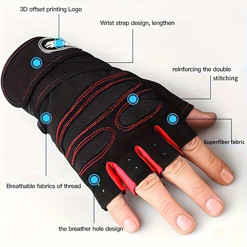 2pcs Half Finger Gym Fitness Gloves, Cycling Sport Gloves For Men & Women, Weight Lifting Gloves, Workout Equipments