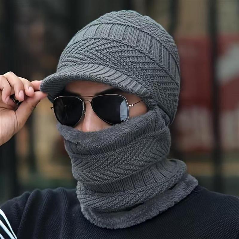 Winter Warm Face Mask, Windproof Full Face Mask, Breathable Ski Mask, Outdoor Sports Windproof Scarf Integrated Hat for Men & Women