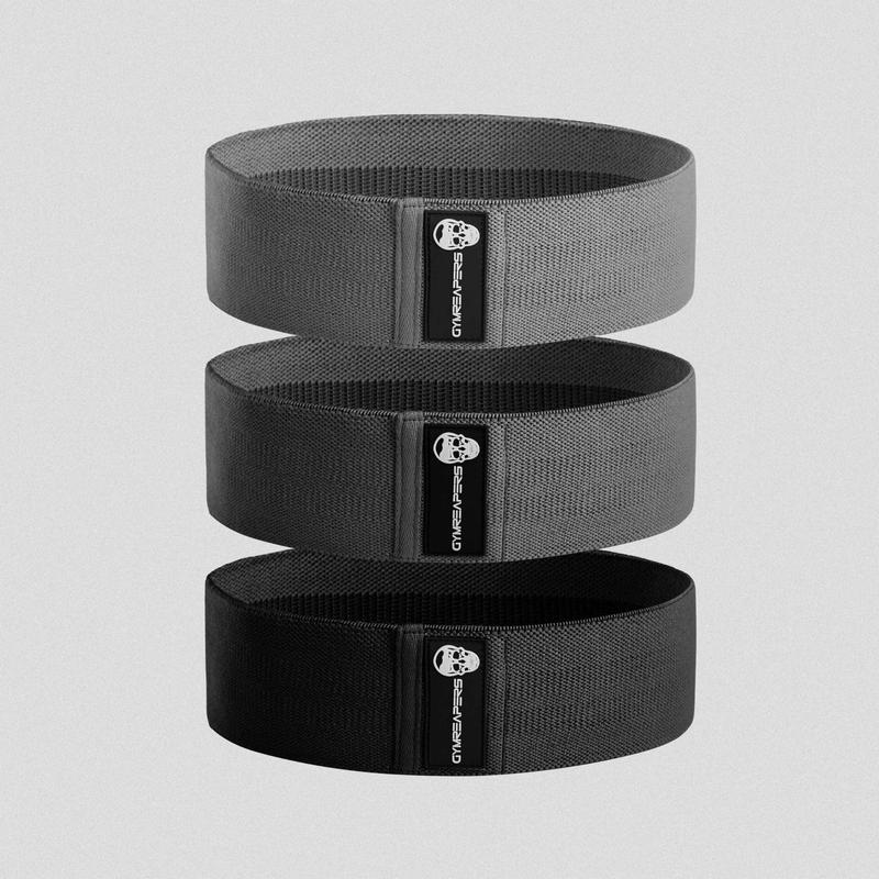 Gymreapers Hip Circle Bands - 3 Pack, Elastic Booty Bands, Light, Medium, and Heavy Resistance Levels, Non-Slip Rubber Grip