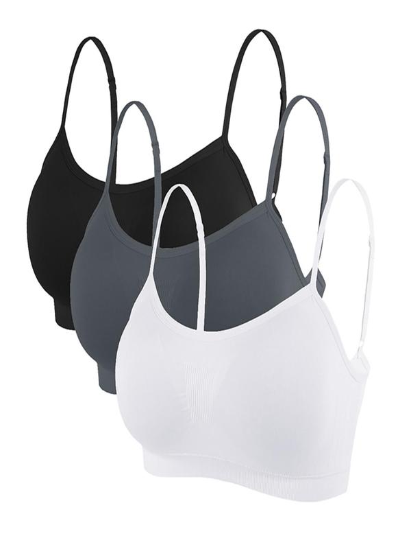 Women's Solid Color Ruched Wireless Sports Bra, Breathable Comfortable Adjustable Strap Backless Sports Bra, Ladies Sportswear for Indoor Outdoor Wear