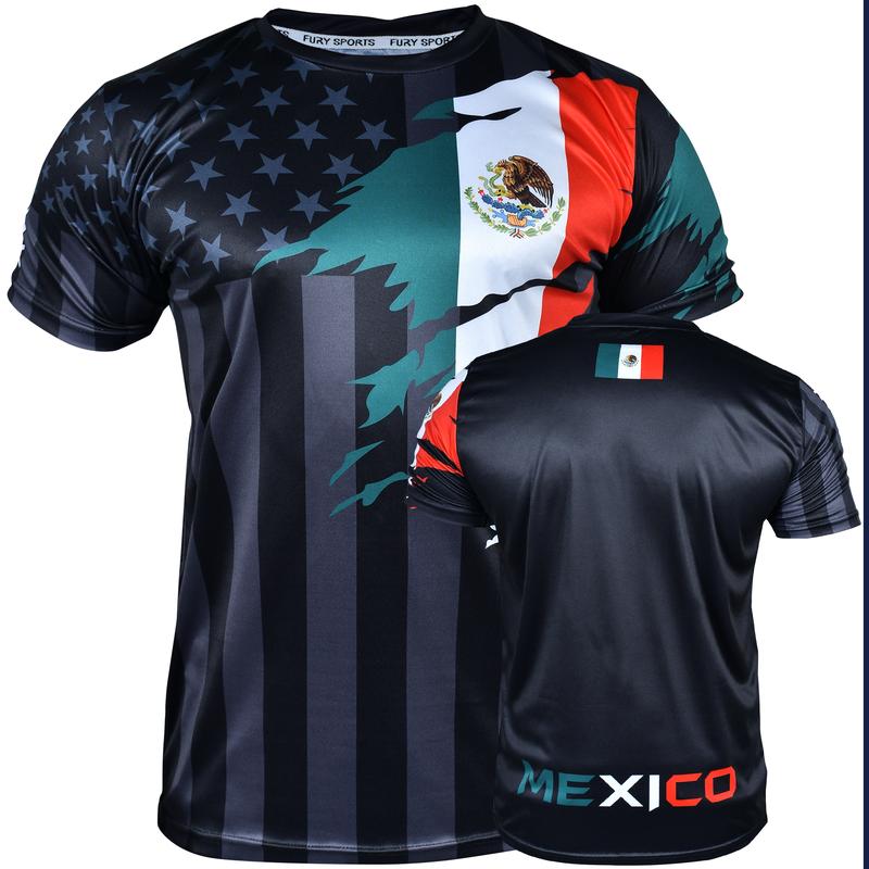 Fury Mexico Guatemala Honduras El Salvador and USA Flag Mix Soccer Jersey - Men Women Unisex shirtslatinas mexicojerseys mexican jersey camisa de