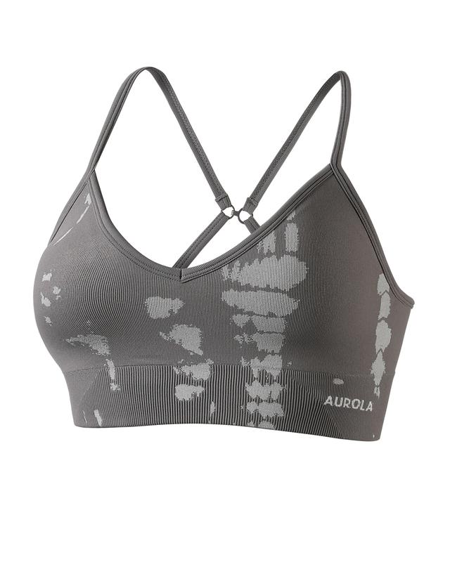 AUROLA Serpent Snake Seamless Sports Bras for Women,Girls Padded Strappy Workout Gym Yoga Tops