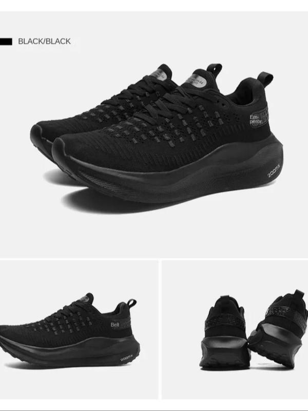 Men's Sporty Lace Up Running Shoes, Comfortable Breathable Mesh Sneakers, Trendy Sports Shoes for Daily Wear