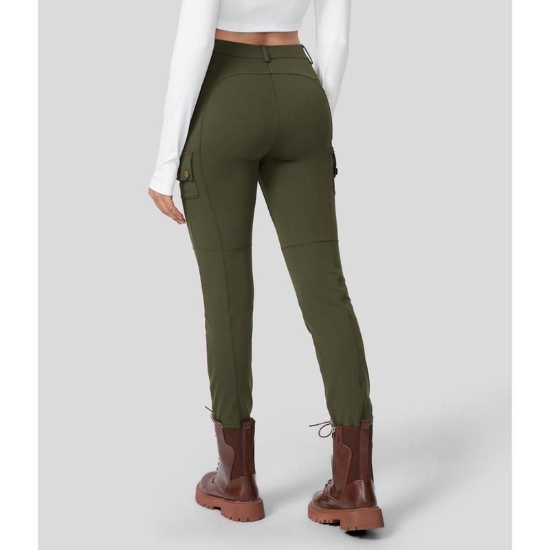 Halara High Waisted Multiple Pockets Solid Skinny Hiking Pants