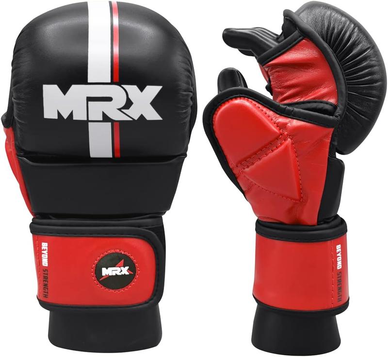 MMA Sparring Pro Gloves, with Open Ventilated Palm, Martial Arts Mitts Suitable for Men Women, Kara Cage Fighting, Combat Sports Training, Muay Thai