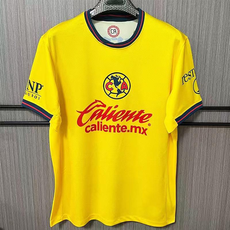 24-25 Mexico Club America Home No.21 Soccer Jersey Yellow T-shirt Sports Training Shirt Football Uniform Unisex Top Quality