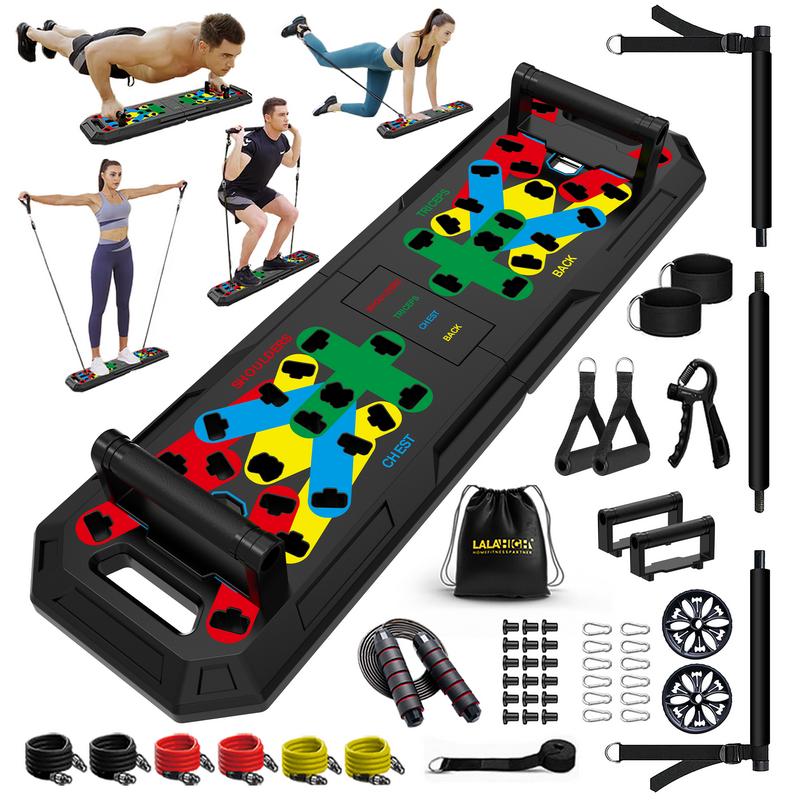 LALAHIGH Home Gym Kit:Push Up Board for All Ages – Achieve a Fit and Sculpted Physique, Perfect for Teens and Adults Who Want to Build Muscle from Home!