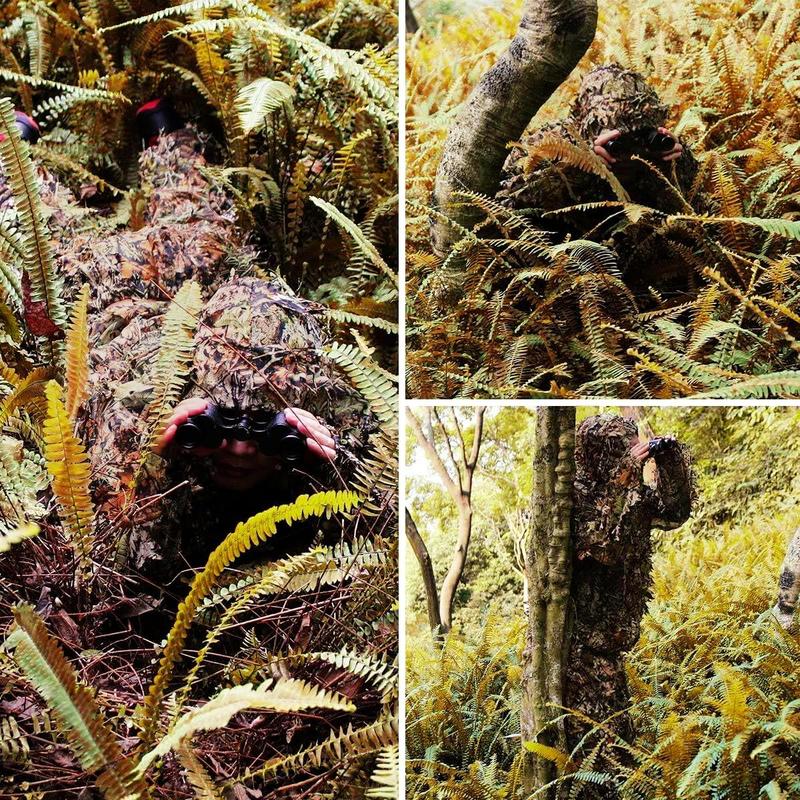 Ghillie Suit, Leafy Suit for Hunting, Hunting Gear Including Hunting Clothes for Turkey Hunting, Outdoor Jungle and Halloween