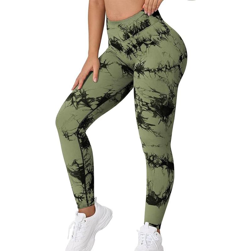 Tie Dye Seamless Leggings High Waisted Tummy Control Butt Lifting Workout Yoga Athletic Pants