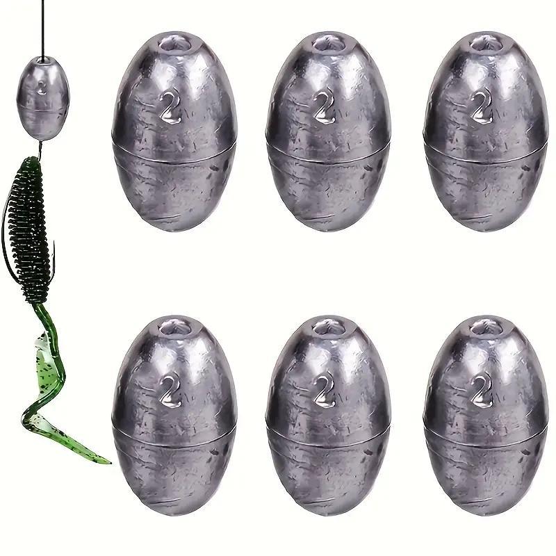 Egg Shaped Fishing Sinker, 20pcs set Sinker Weight for Fishing Bottom Fishing Tackle, Fishing Sinker Weights for Freshwater and Saltwater