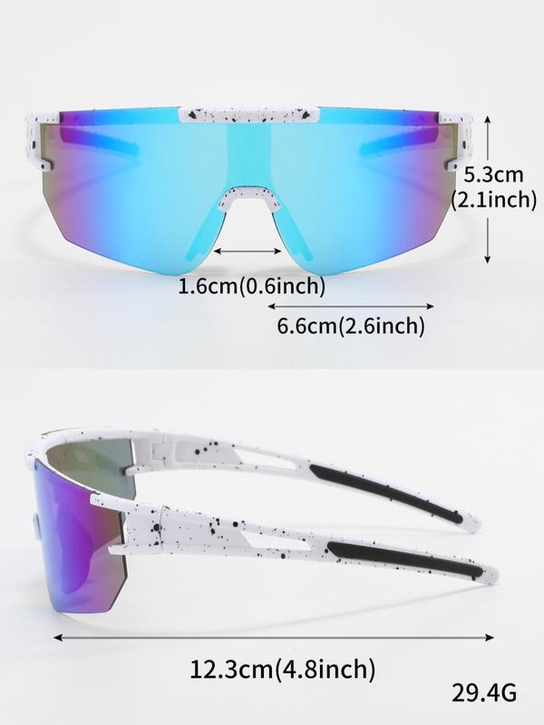 Simple Sports Cycling Sunglasses for Everyday Summer Vacation Beach Use, Summer Flat Top Frame Fashion Sunglasses, Travel Summer Glasses Trends 2024 for Women and Men