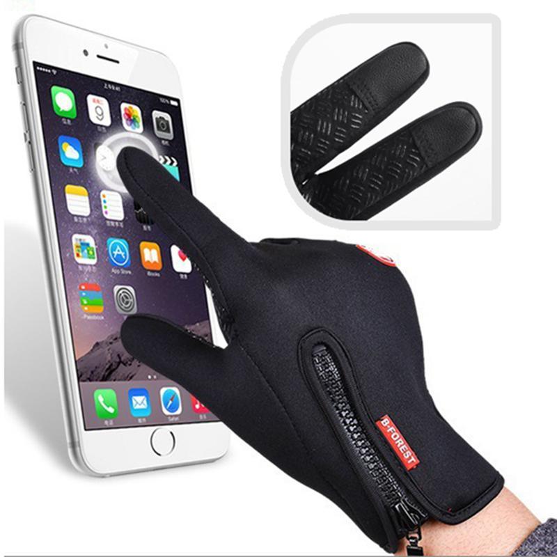 Gloves Cycling Gloves motorcycle, Waterproof Touchscreen in Winter Outdoor Bike Gloves Adjustable