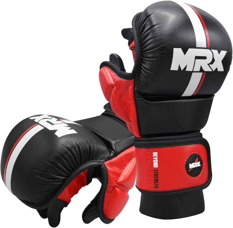 MMA Sparring Pro Gloves, with Open Ventilated Palm, Martial Arts Mitts Suitable for Men Women, Kara Cage Fighting, Combat Sports Training, Muay Thai