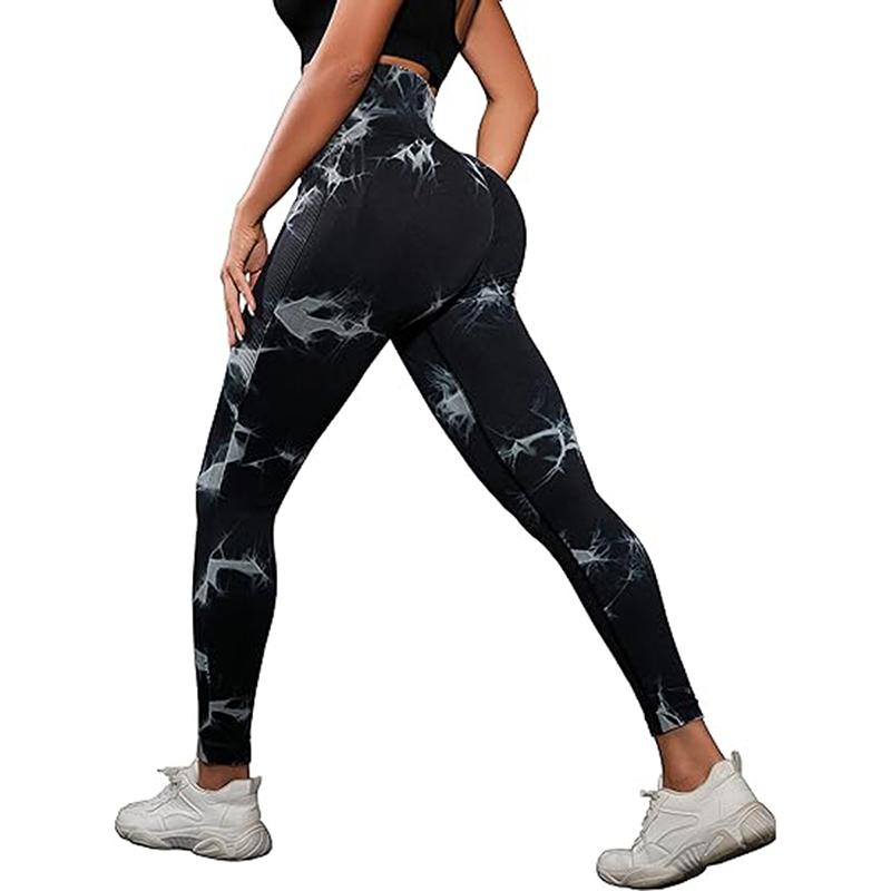 Tie Dye Seamless Leggings High Waisted Tummy Control Butt Lifting Workout Yoga Athletic Pants