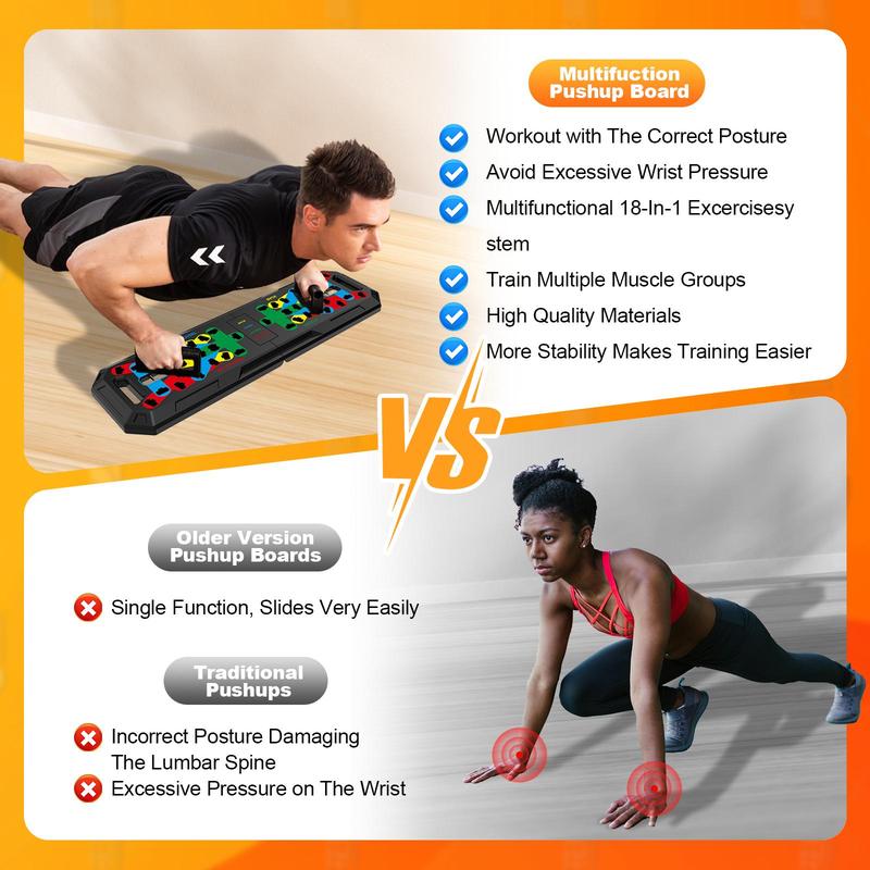 LALAHIGH Home Gym Kit:Push Up Board for All Ages – Achieve a Fit and Sculpted Physique, Perfect for Teens and Adults Who Want to Build Muscle from Home!