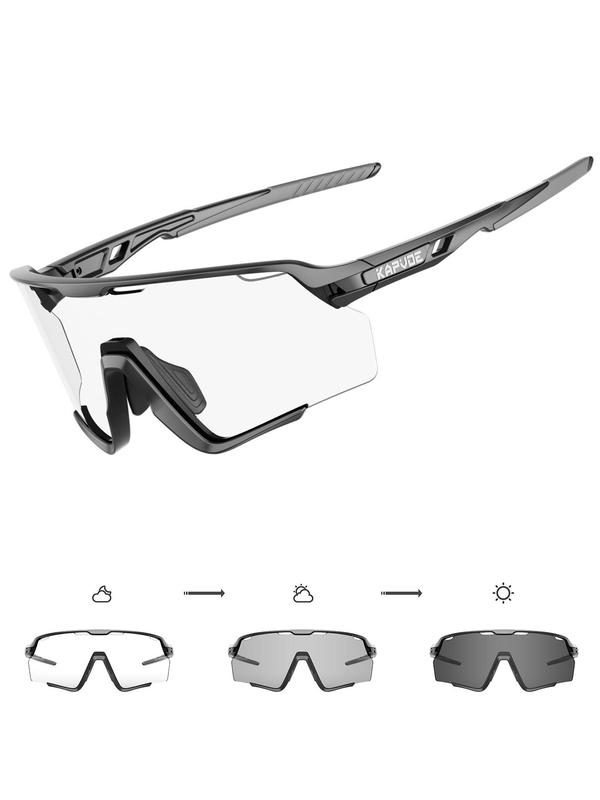 Photochromic UV400 Protection Sports Glasses, Glasses for Men, Outdoor Travel Sunglasses for Climbing Fishing Hiking, Sports Eyewear for Men & Women