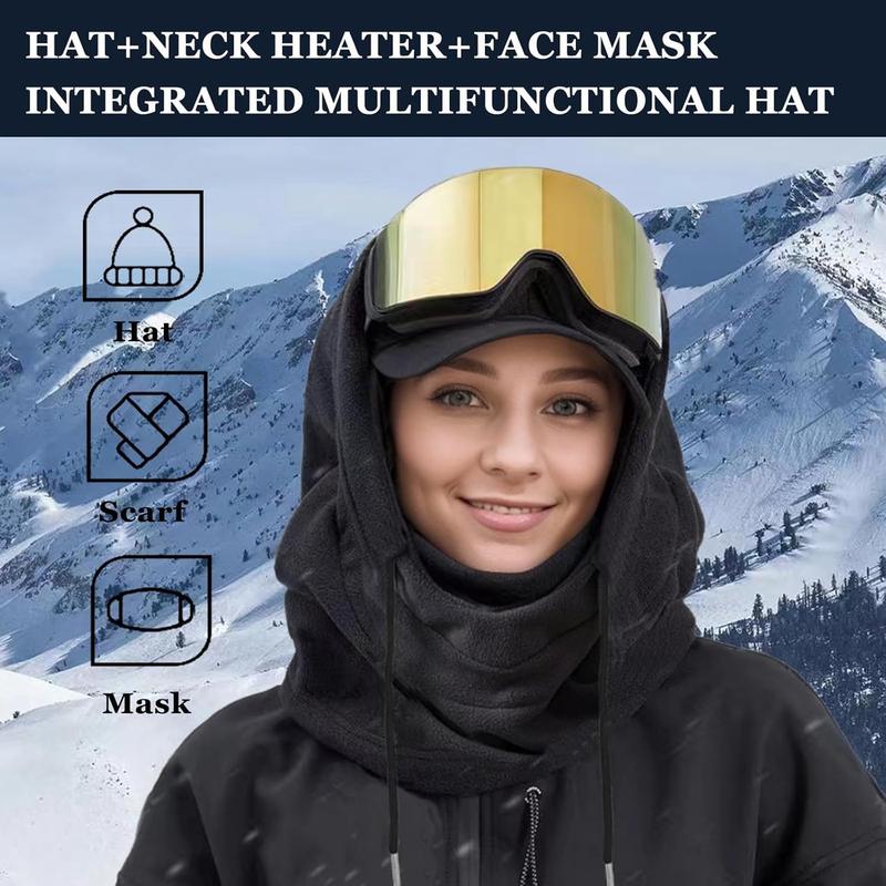 Balaclava Face Mask, Winter Men and Women Ski Mask, Suitable for Outdoor Cycling in Cold Weather Neck Warm Windproof Hat