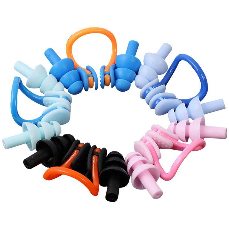 Silicone Swimming Earplugs & Nose Clip, 1 Set Swimming Ear Nose Protector, Swimming Accessories for Men & Women, Swimming Gear