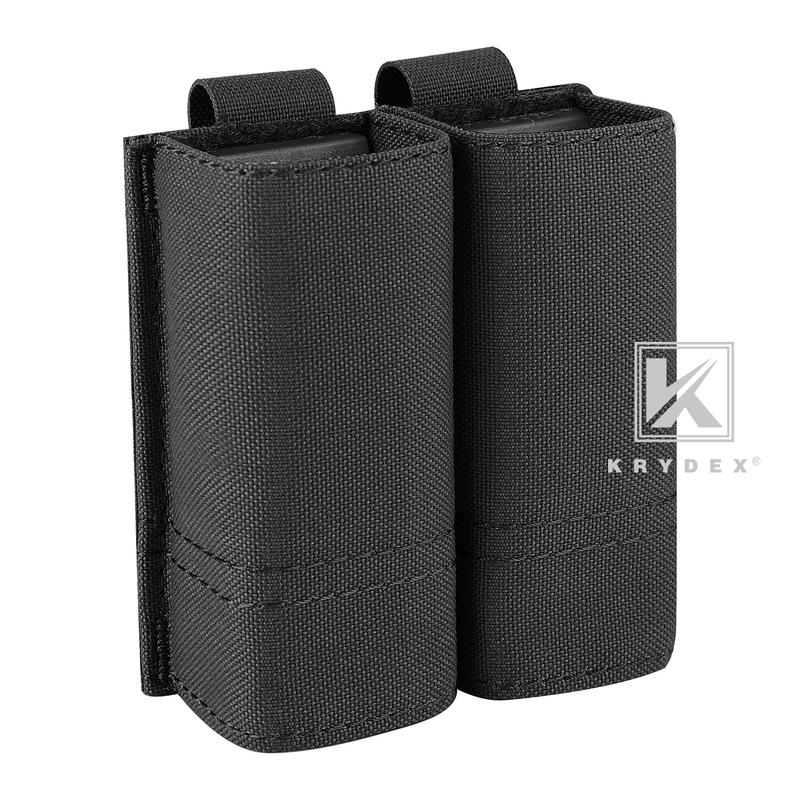 KRYDEX Double 9MM Nylon Mag Pouch  .40 45 ACP with Quick Release  Kydex Insert Holder Duty Belt & Molle Compatible