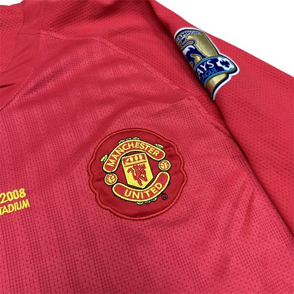 NIKE 07-08 Champions League Manchester United Retro Long Sleeve NO.7 Cristiano Ronaldo Soccer Jersey