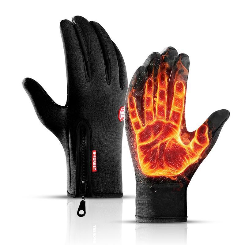 Gloves Cycling Gloves motorcycle, Waterproof Touchscreen in Winter Outdoor Bike Gloves Adjustable