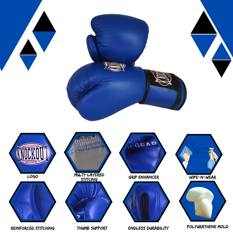 Gel Boxing Gloves For Men Women, Muay Thai MMA Kickboxing Home Gym Training, Sparing Gloves Pair with Premium Ventilated Palm