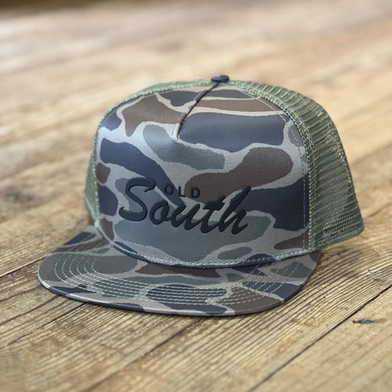 Old South Script Thicket Camo Trucker Hat