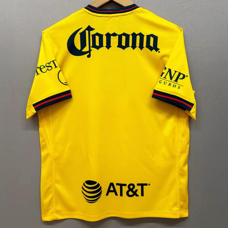 24-25 Mexico Club America Home No.21 Soccer Jersey Yellow T-shirt Sports Training Shirt Football Uniform Unisex Top Quality