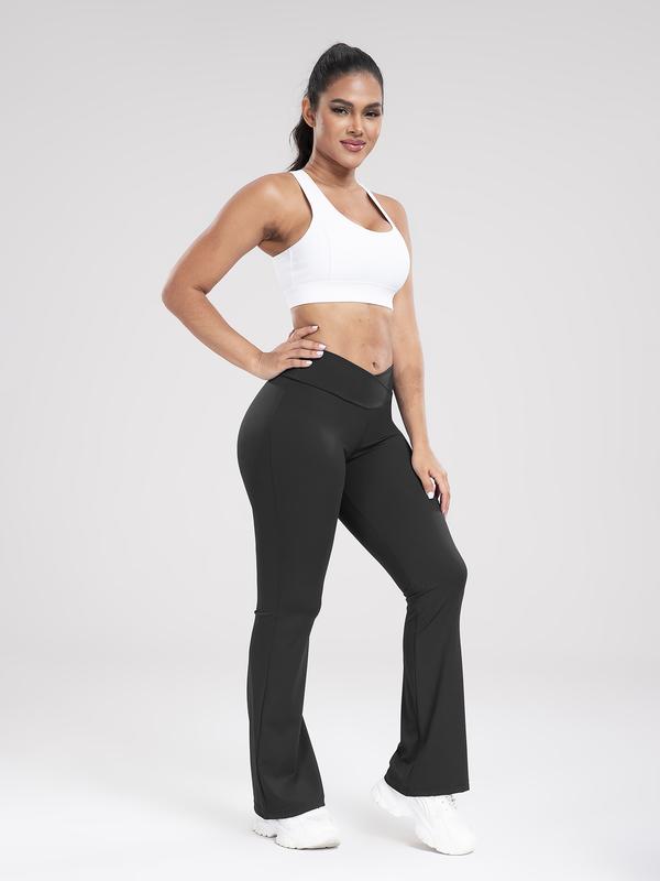 Women's Flare Yoga Pants - Crossover Flare Leggings Soft High Waisted Workout Casual Bootcut Pants Breathable Comfort fitness legging