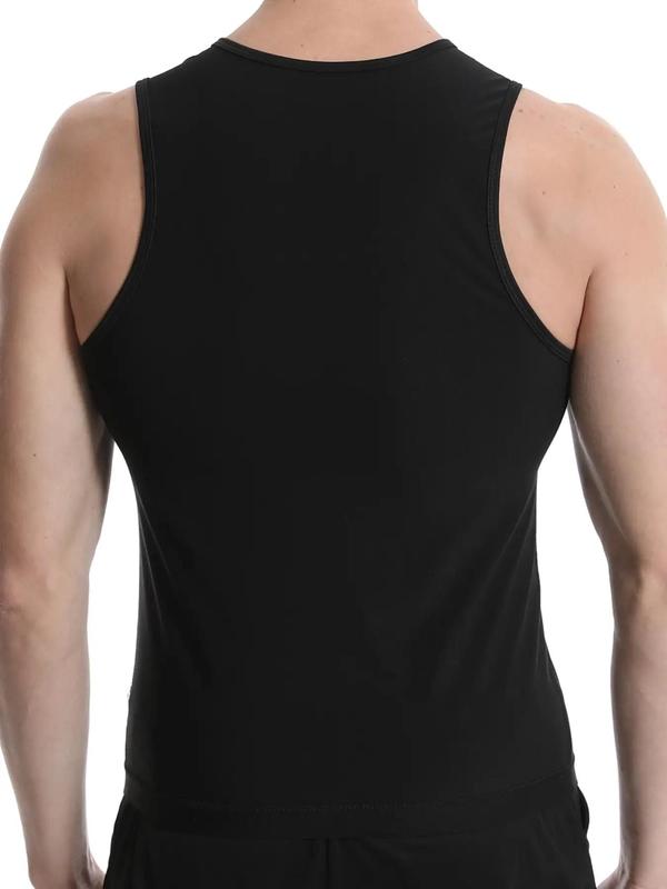 Men's Plain Round Neck Sports Tank Top, Sport Sleeveless Sweat Sauna Top, Waist Trainer Vest, Sweat Workout Trimmer, Summer Outfit 2024, Gym Vests Men