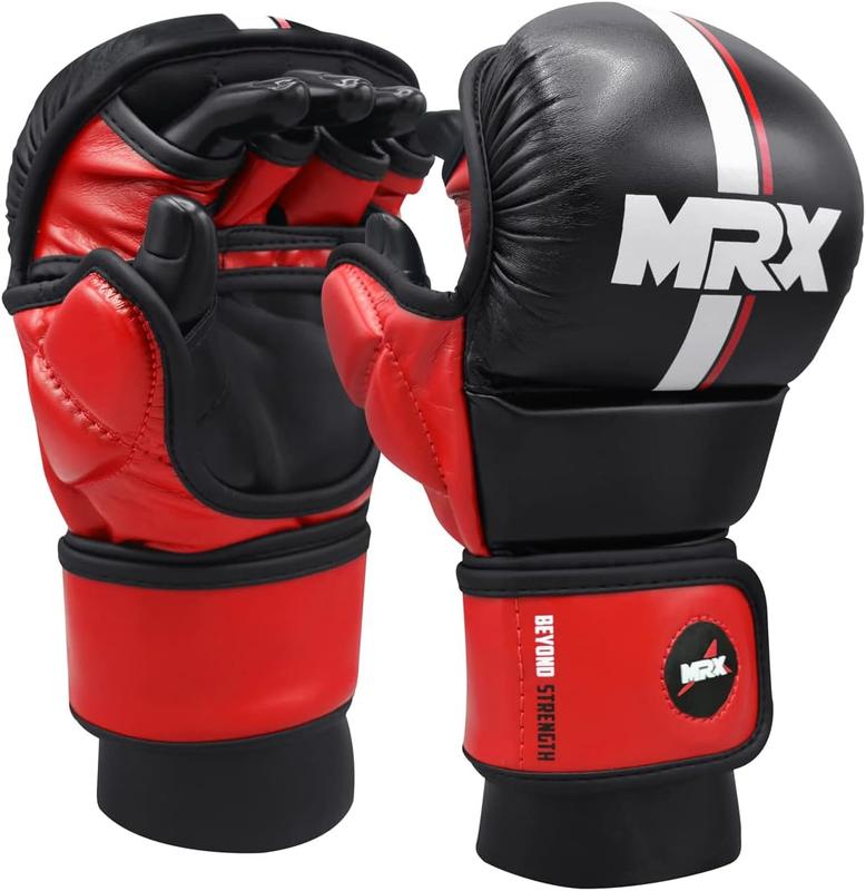 MMA Sparring Pro Gloves, with Open Ventilated Palm, Martial Arts Mitts Suitable for Men Women, Kara Cage Fighting, Combat Sports Training, Muay Thai