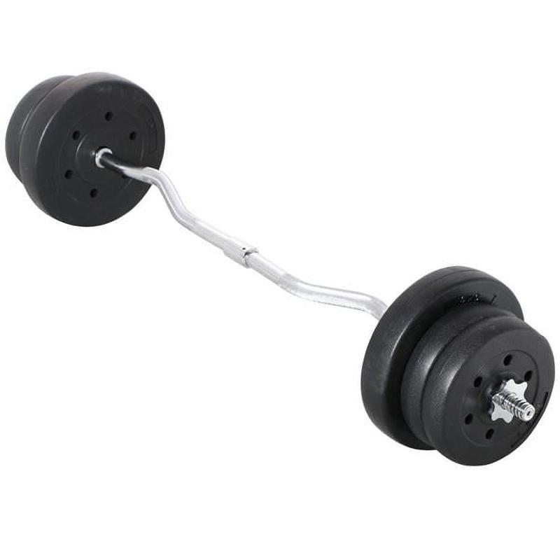 55lb Olympic Barbell Dumbbell Weight Set Gym Lifting Exercise Workout Olympic Bar Curl Bar