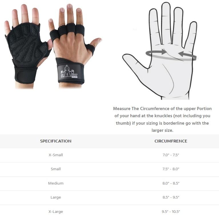 Dhabii Ventilated Workout Gloves with Built-in Wrist Wraps, silicon padding for extra grip used for Pull Ups, Cross training and other Fitness workout