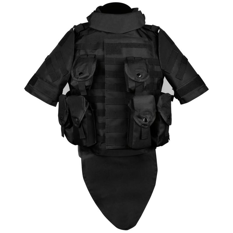 Adjustable Black Tactical Vest - Grade Vest With Multiple Pockets For Outdoor, Airsoft, Paintball, And Hunting