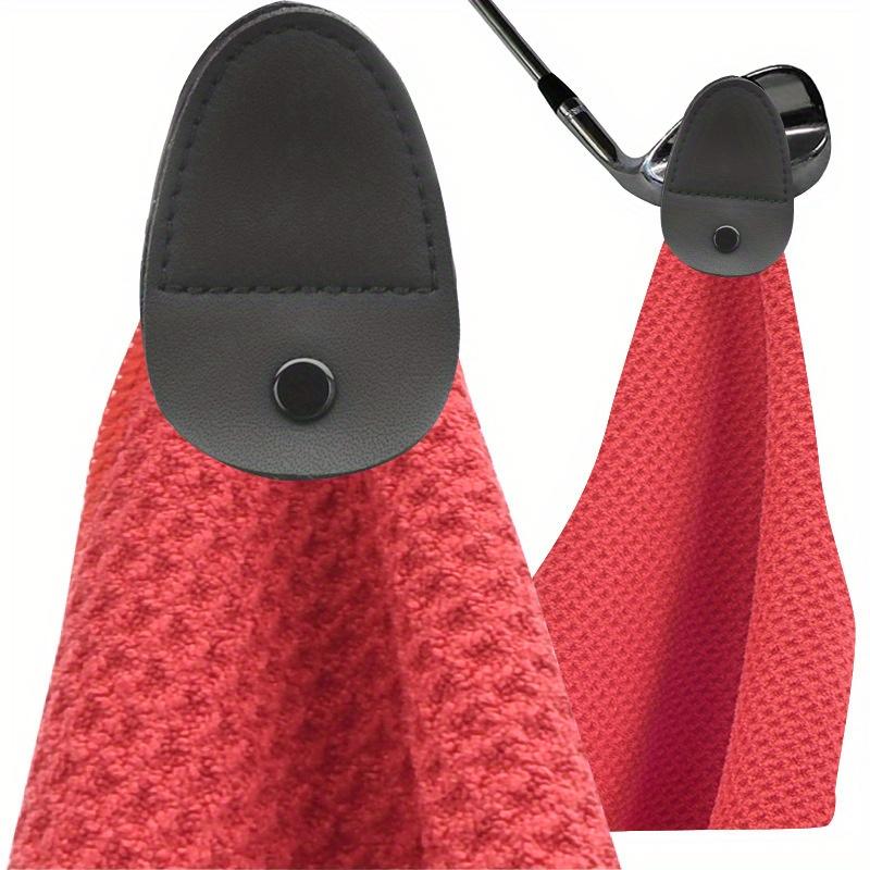 Microfiber Multifunctional Golf Towel - Soft Waffle Weave, Removable Magnetic Clip, Easy Hand Wash, Durable Woven Construction for Golf Lovers - Anna