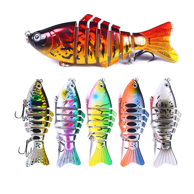 Artificial Fishing Bait withHook,Multi Jointed Swim Crank Fishing Lure 3.9in 0.56oz,Bionic Hard Fishing Bait Suitable for Fresh Water and Saltwater,Slow Sinking Lifelike Swimbait,Outdoor Fishing Equipment for Perfect for Beginners